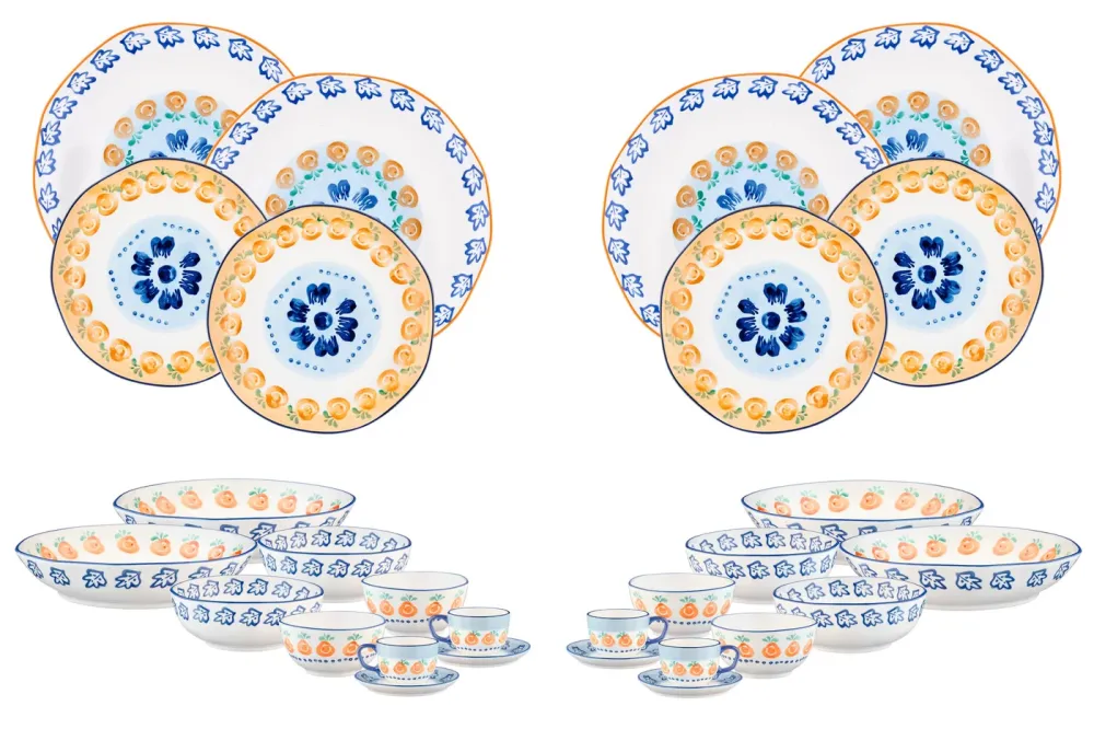 NAPOLI Compleet Servies - 28 stuks - Citrus
