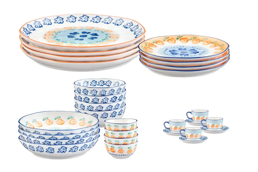 NAPOLI Compleet Servies - 28 stuks - Citrus