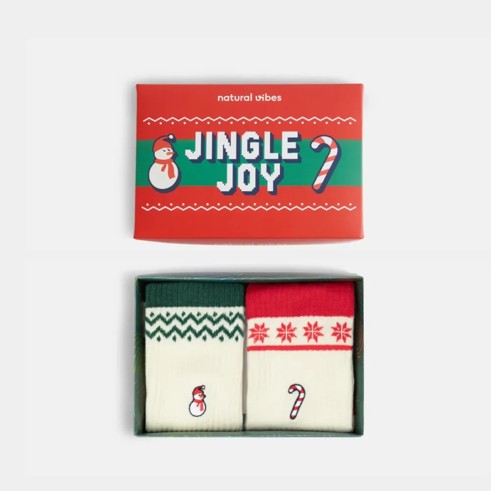 Giftset sokken Jingle Joy Natural vibes
