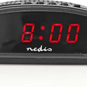 Wekker zwart met snoozefunctie Nedis