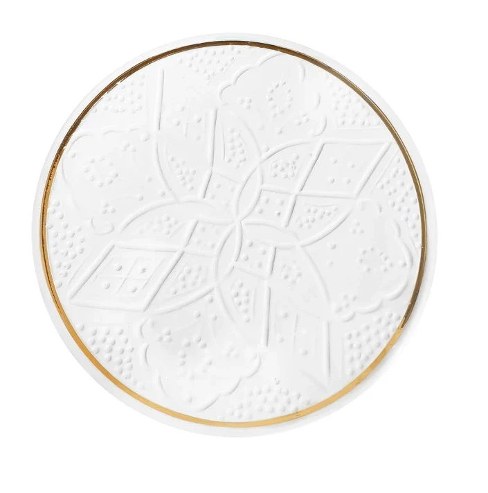 Chabi Chic Bord - Empreinte -wit/goud - keramiek - Ø 20 cm NOA MAY