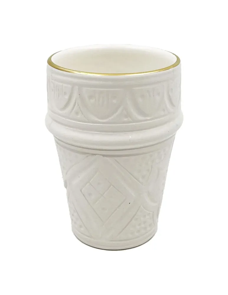 Chabi Chic Mok - Empreinte -wit/goud - keramiek - Ø 8 cm x H 11 cm (L) NOA MAY