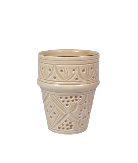 Chabi Chic Mok - Empreinte -zand/goud - keramiek - Ø 8 cm x H 11 cm (L) NOA MAY