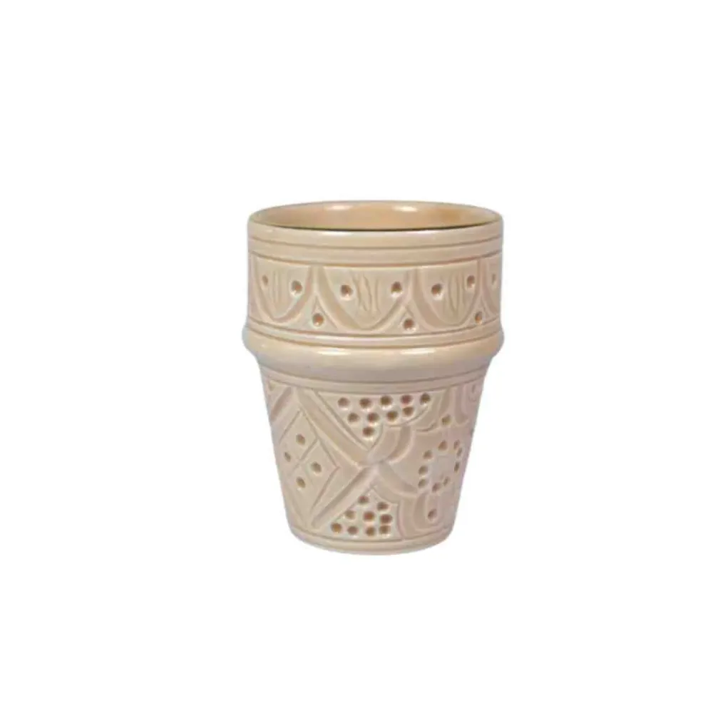 Chabi Chic Mok - Empreinte -zand/goud - keramiek - Ø 7 cm x H 9,5 cm (M) NOA MAY