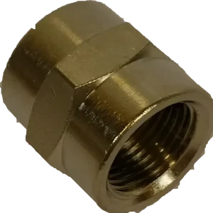 Fitting 3/8" F - 3/8" F - Messing - Nickel Plated Nuova Ricambi