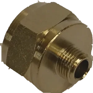 Fitting 1/8" M - 3/8" F - Messing - Nickel Plated Nuova Ricambi