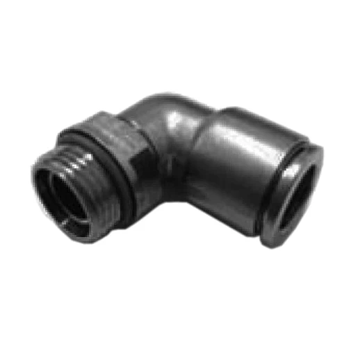 Fitting - Snelkoppeling - 1/8" M - 4 mm -Haaks - L-vorm - Messing Nickel Plated Nuova Ricambi