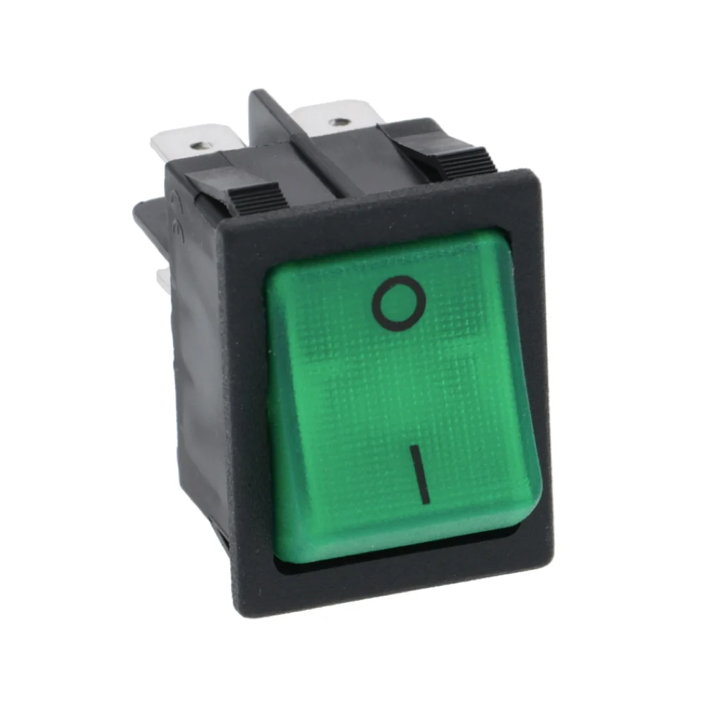 Schakelaar Groen - Diverse machines - Dubbelpolig - 30 x 22 mm Nuova Ricambi