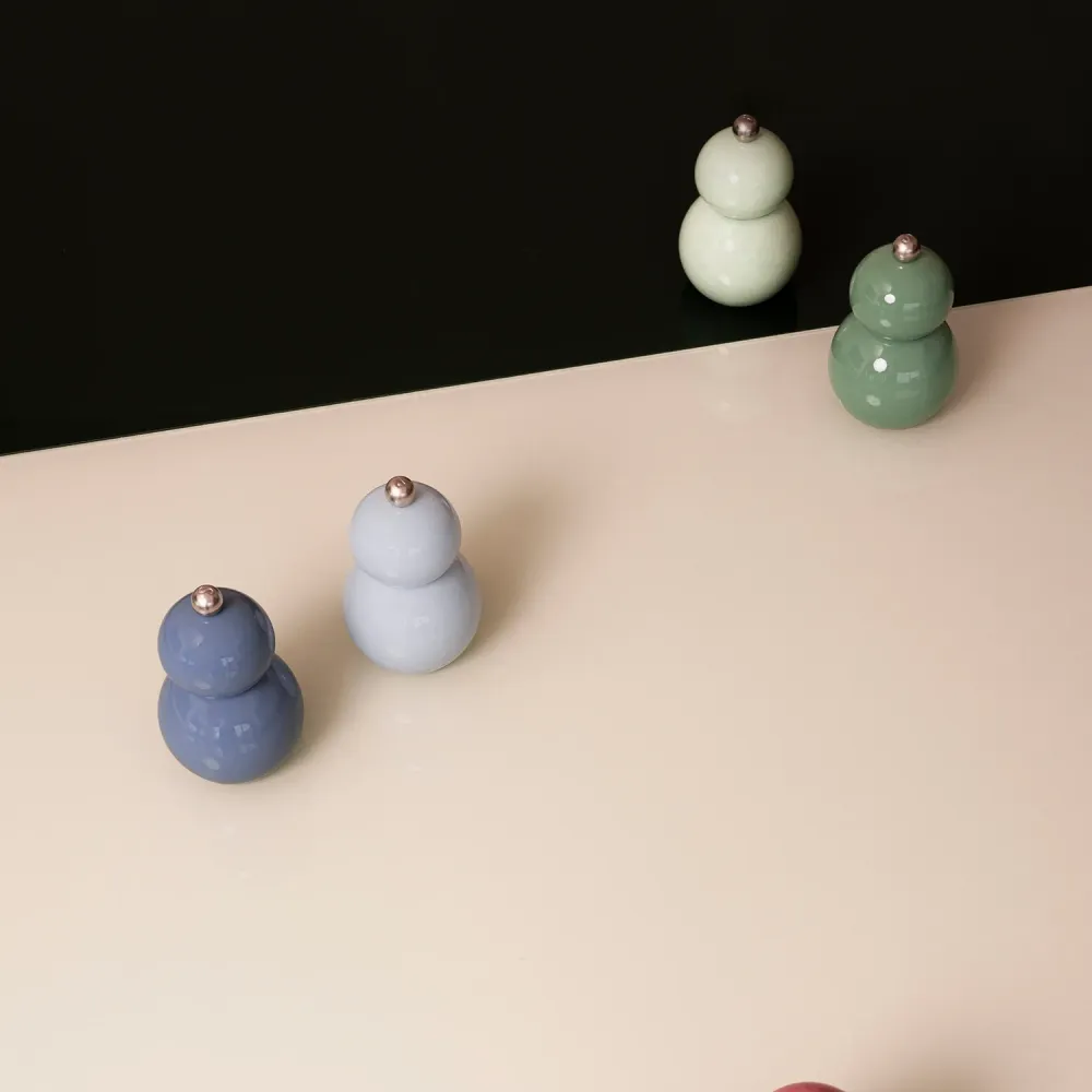 Ona - Peper/zoutmolen H12cm groen Betty - Set van 2