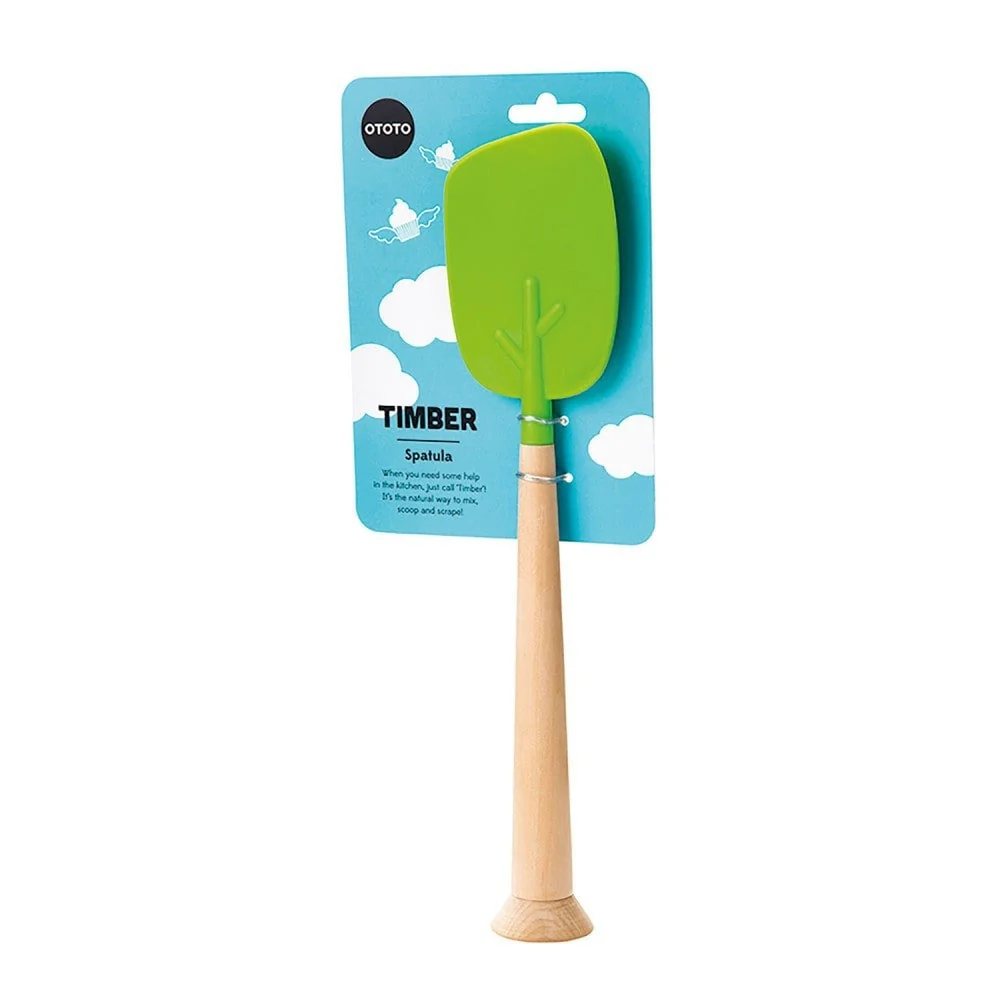 Timber Spatel Silconen Groen 30 cm Ototo