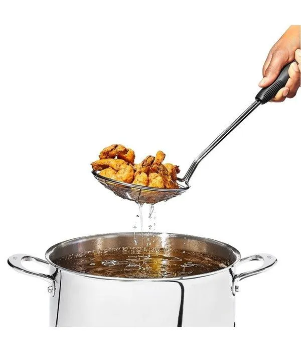 Oxo Frituurschep/schuimspaan rvs 34 cm 6