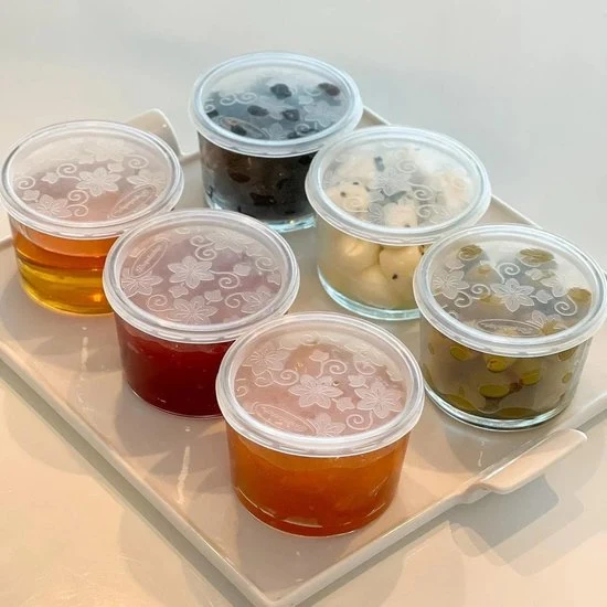 Pasabahce BISTRO Glazen Schaaltjes met Plastic Deksel – Set van 2