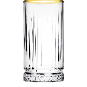 Pasabahce ELYSIA Golden Touch – Longdrinkglazen 450 ml (Set van 4)