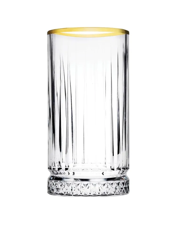 Pasabahce ELYSIA Golden Touch – Longdrinkglazen 450 ml (Set van 4)