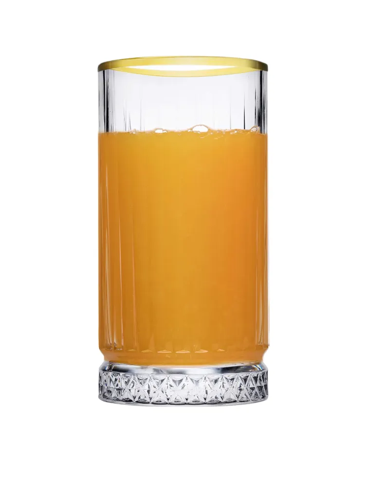 Pasabahce ELYSIA Golden Touch – Longdrinkglazen 450 ml (Set van 4)