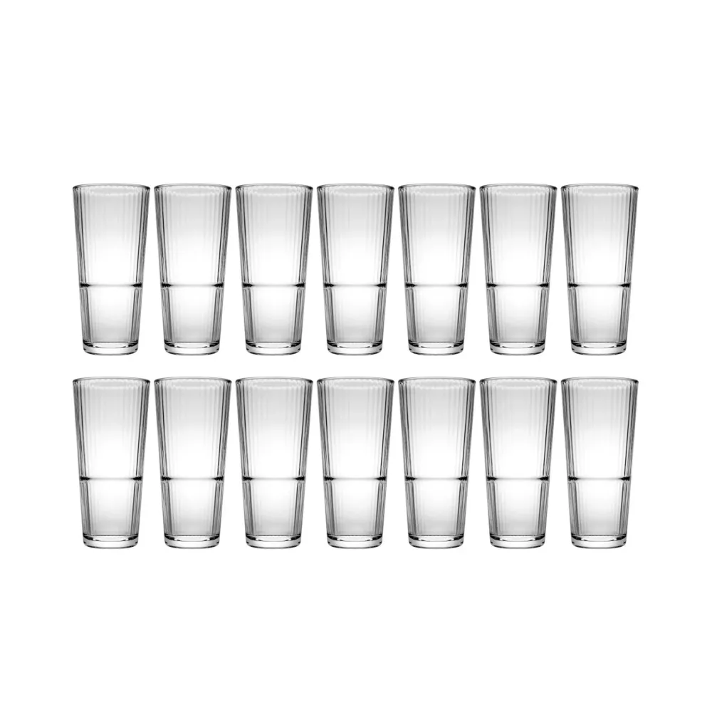 Pasabahce Grande Sunray Longdrinkglas getemperd 29,5 cl - Stapelbaar - Doos 12 stuks