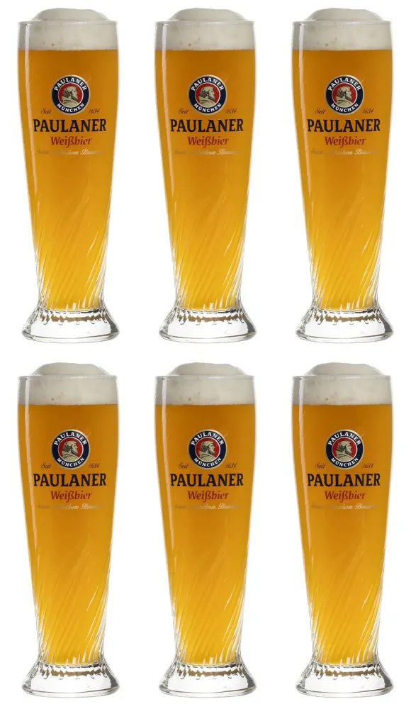 Paulaner Bierglazen Weizen - 300 ml - 6 stuks