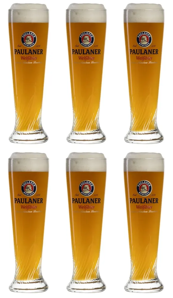 Paulaner Bierglazen Weizen - 500 ml - 6 stuks