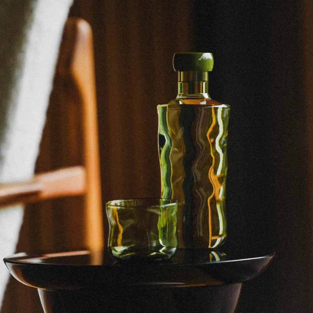 Paveau Swirl Waterglas Moss Groen 24 cl