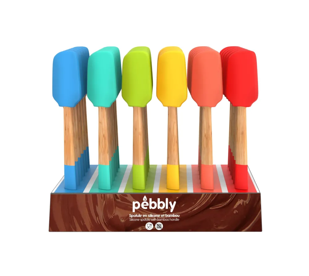 Pebbly flexibele spatel geel