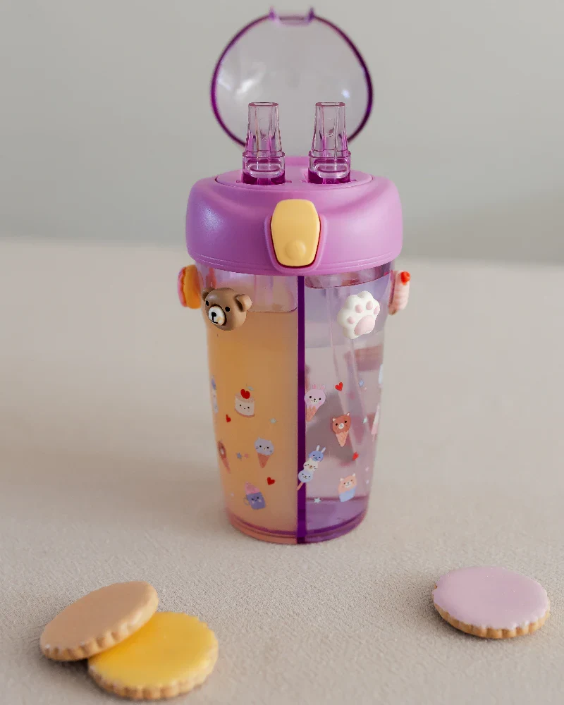 Petit Monkey Drinkfles Sparkling Sweets - Lila