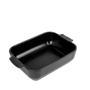 Peugeot Appolia Rechthoekige keramische ovenschaal, Satijnzwart, 25 cm
