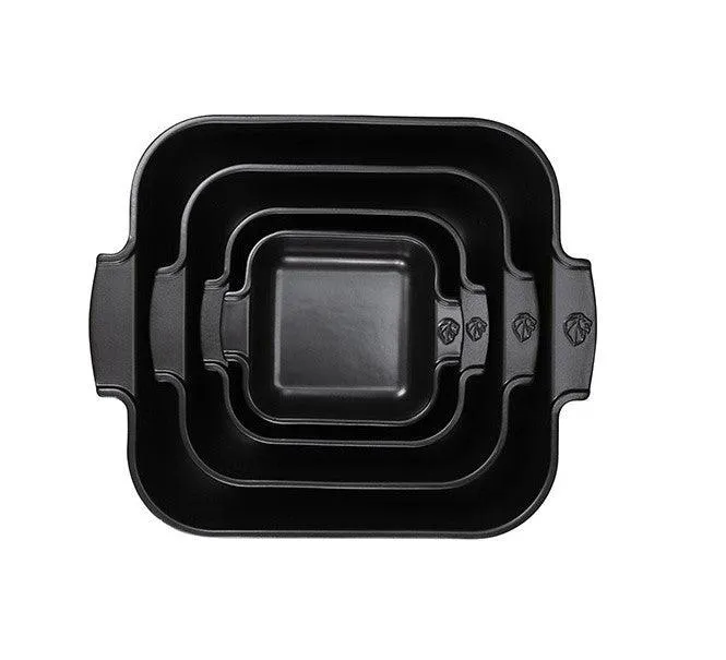 Peugeot Appolia vierkante ovenschaal 18 cm mat zwart