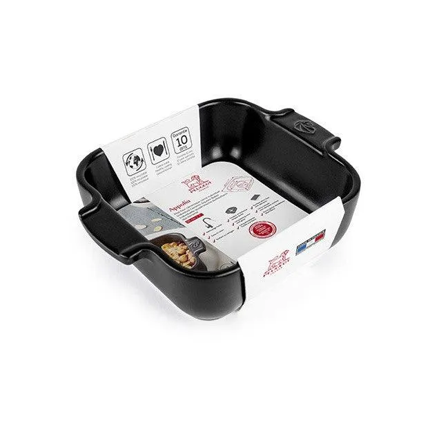 Peugeot Appolia vierkante ovenschaal 18 cm mat zwart