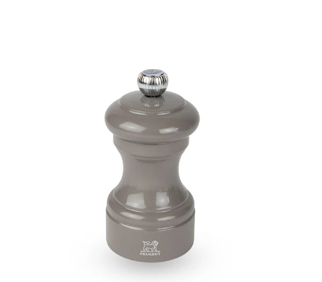 Peugeot bistro Manuele zoutmolen van gelakt hout, taupegrijs, 10 cm