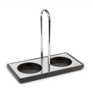Peugeot Linea Plateau bois/Inox Plateau Duo 19x9x15 cm Chocolade/Inox