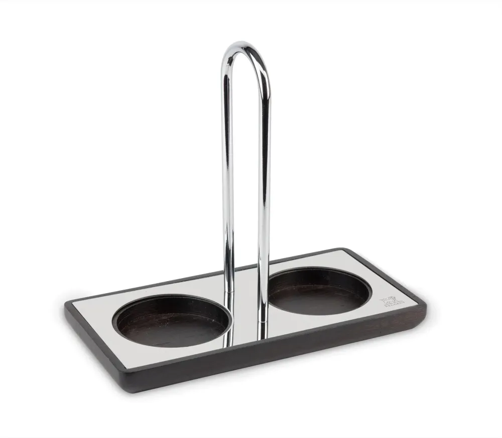 Peugeot Linea Plateau bois/Inox Plateau Duo 19x9x15 cm Chocolade/Inox