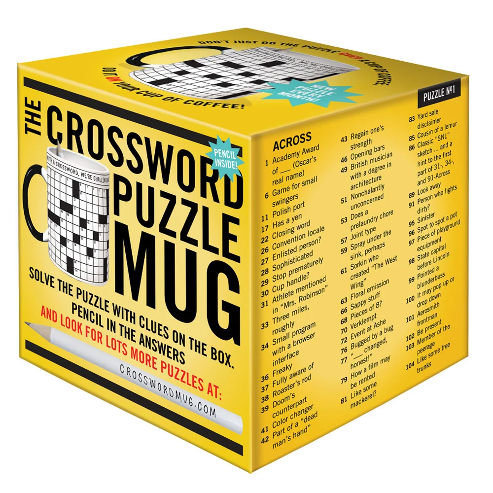 Kruiswoordraadpuzzel mok Philosophers Guild