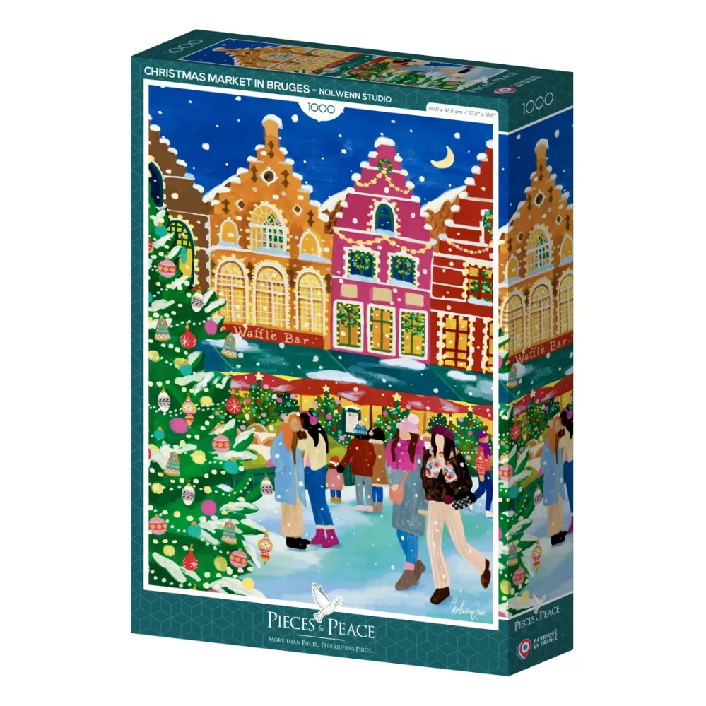 Puzzel Christmas market Bruges Pieces&Peace