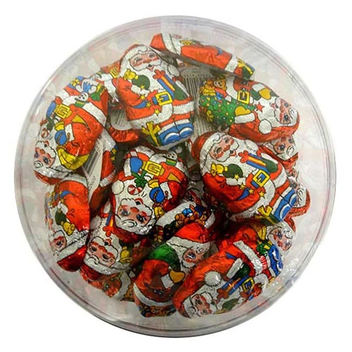 Pink Lady Solid Milk Chocolate Santas 2kg (APX 100pc/Tub)