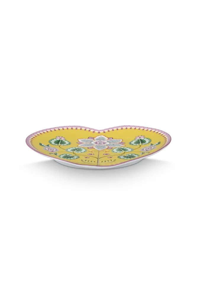 Pip Studio Bordenset Hart - Lily&Lotus - Geel - 23cm - Set van 2