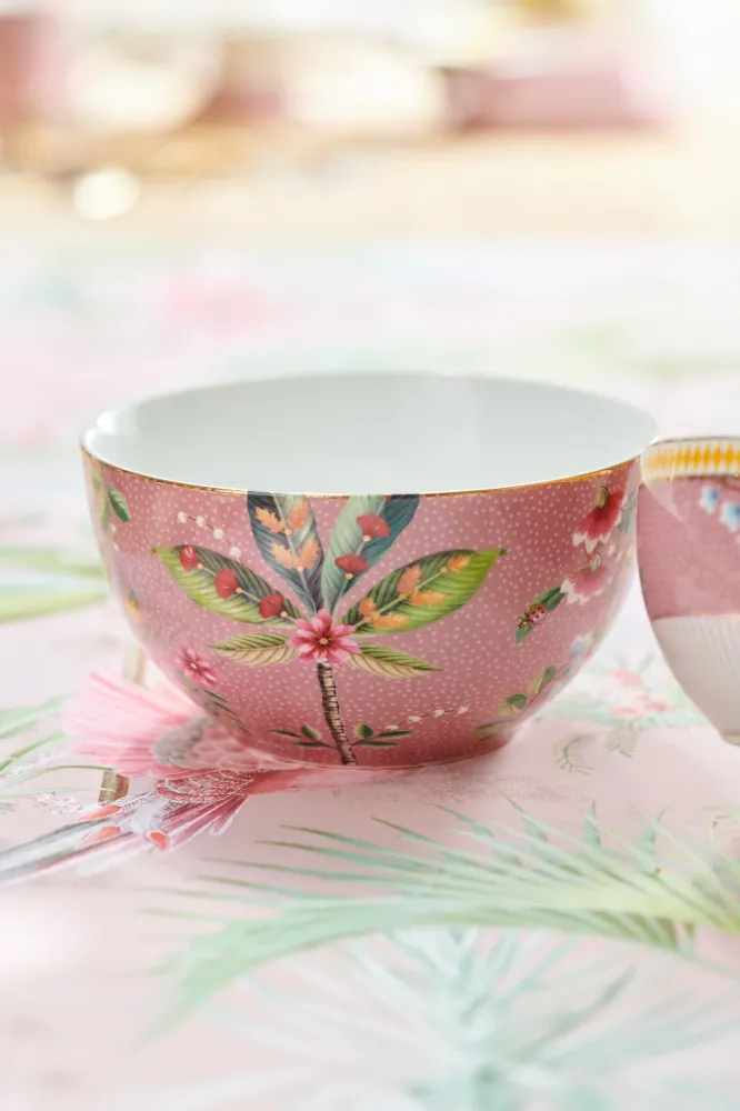 Pip Studio La Majorelle Kommen - Servies - Set van 2 schaaltjes - Roze - 15cm