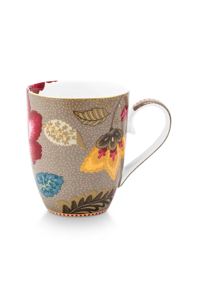 Pip Studio Mokken - Blooming Tales - Khaki - 365ml - Set van 2