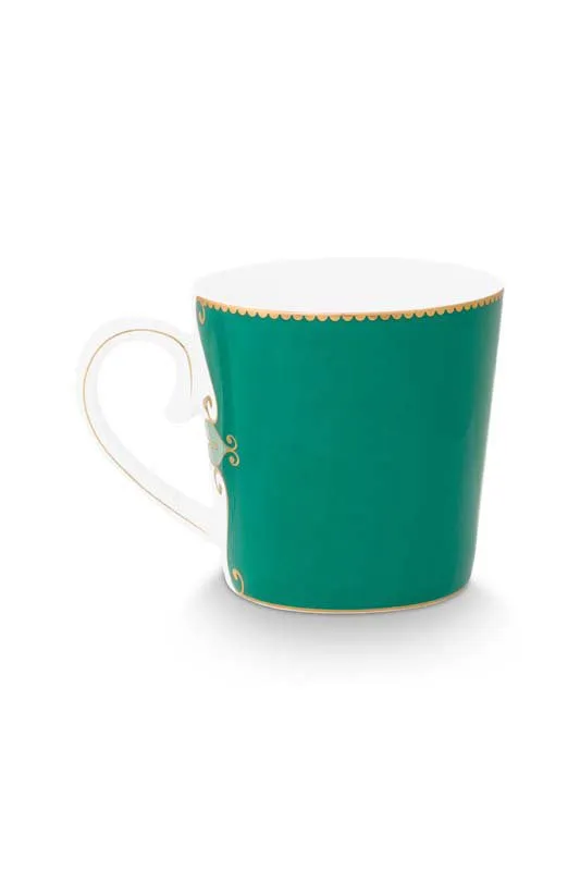 Pip Studio Mokken - Love Birds Medallion - Groen - 300ml - Set van 2
