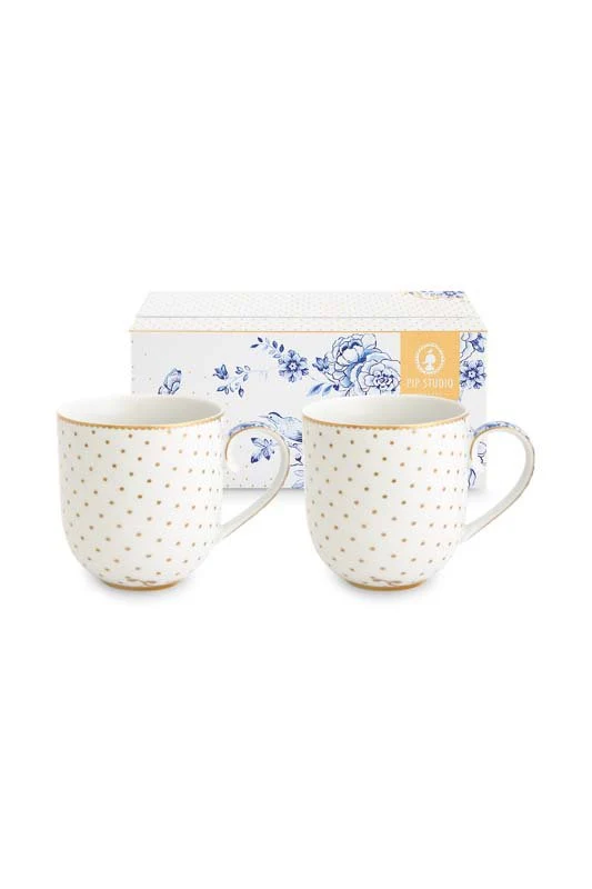 Pip Studio Mokken - Royal - Wit - 200ml - Set van 2