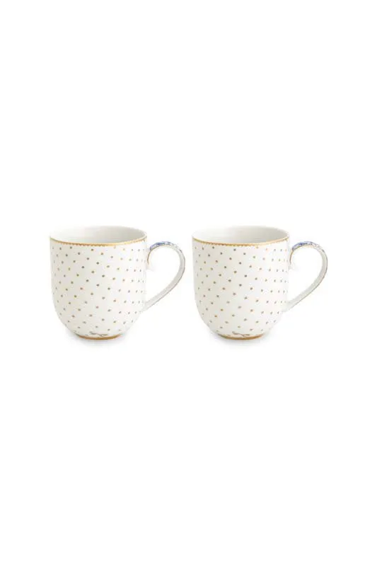 Pip Studio Mokken - Royal - Wit - 200ml - Set van 2