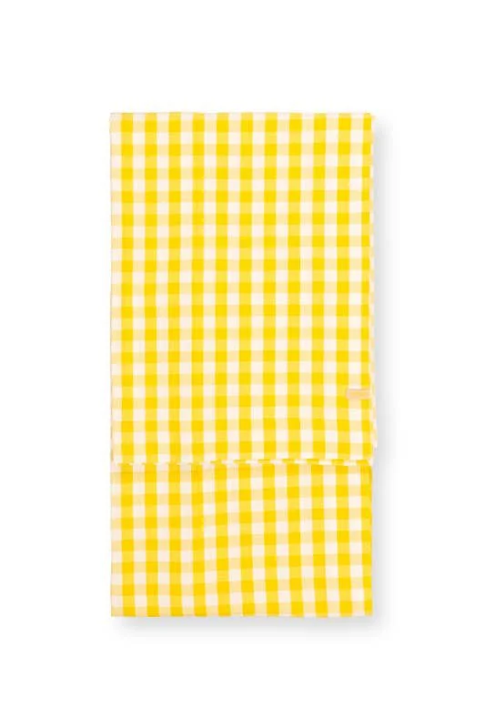 Pip Studio Tafelkleed - Check - 100% katoen - 180x300cm - Geel