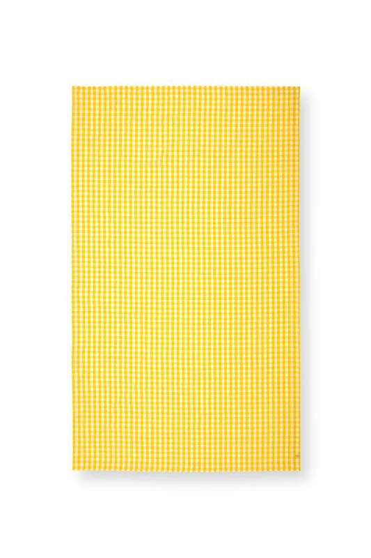 Pip Studio Tafelkleed - Check - 100% katoen - 160x250cm - Geel
