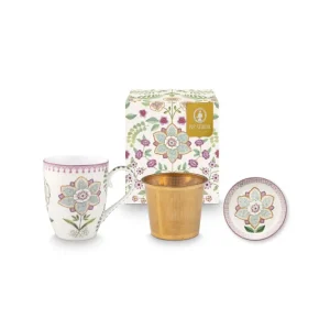 Pip Studio Theemok Set - Lily&Lotus - Gebroken wit - 365ml