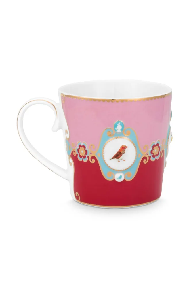 Pip Studio Theemok Set - Love Birds Medallion - Rood Roze - 300ml