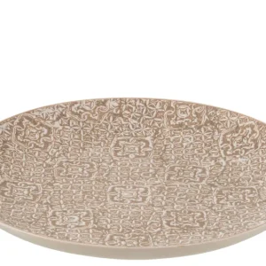 Plaat Decoratief Wabi Porselein Beige/Wit