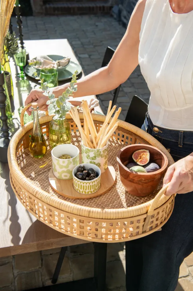 Plank Pick Rattan/Bamboe Natuurlijk, Groot