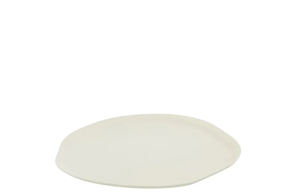 Plank Ronde Aluminium Wit Klein