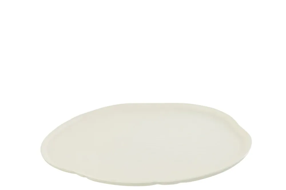 Plank Ronde Aluminium Wit Middelgroot