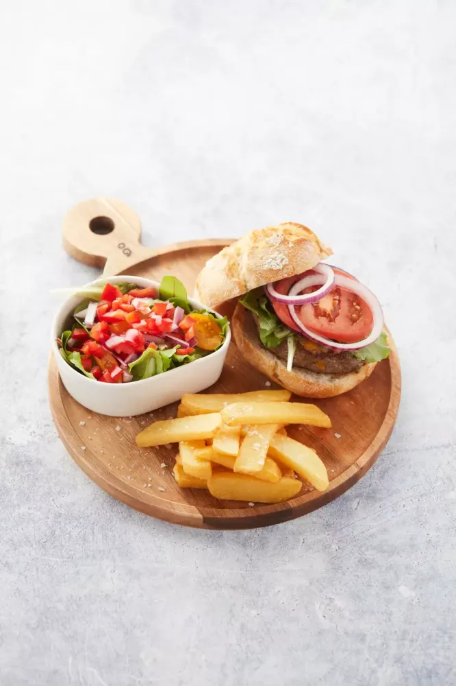 Hamburgerplank uit acaciahout rond ø 25cm FSC® Pointvirgule