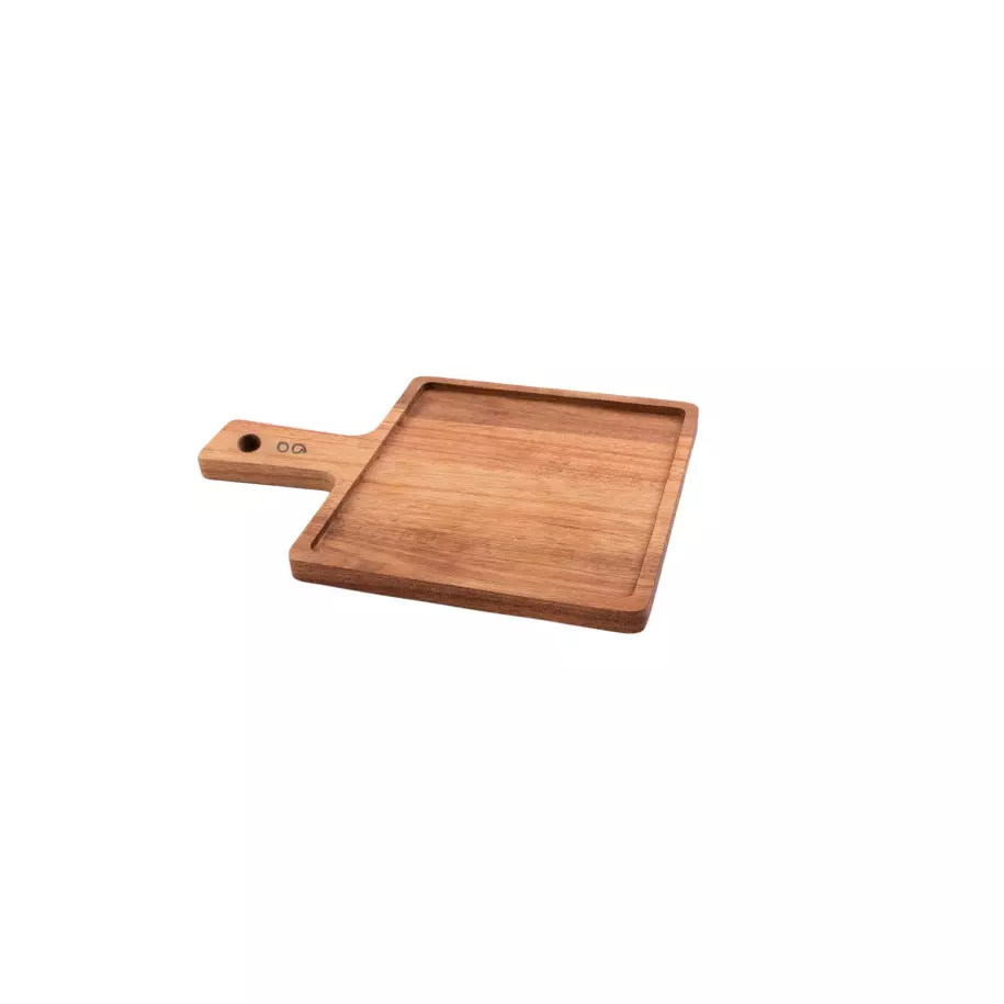 Hamburgerplank uit acaciahout vierkant 21cm FSC® Pointvirgule